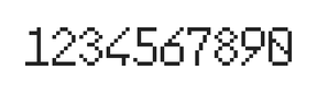 6×10数字点阵字体 ddN610AB0870