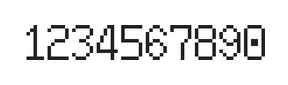 6×10数字点阵字体 ddN610AB0872