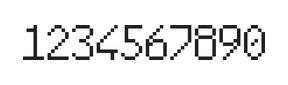 6×10数字点阵字体 ddN610AB0873