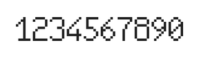 6×10数字点阵字体 ddN610AB0879