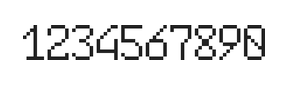 6×10数字点阵字体 ddN610AB0881
