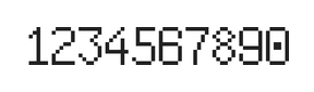 6×10数字点阵字体 ddN610AB0882