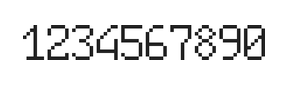 6×10数字点阵字体 ddN610AB0883