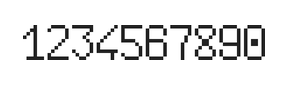 6×10数字点阵字体 ddN610AB0884