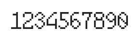 6×10数字点阵字体 ddN610AB0886