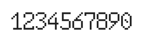 6×10数字点阵字体 ddN610AB0890