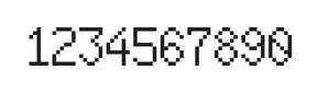 6×10数字点阵字体 ddN610AB0893
