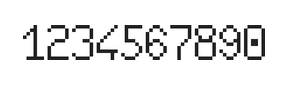 6×10数字点阵字体 ddN610AB0894
