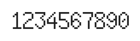 6×10数字点阵字体 ddN610AB0901