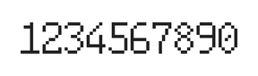 6×10数字点阵字体 ddN610AB0904