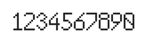 6×10数字点阵字体 ddN610AB0909