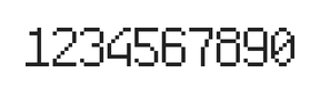 6×10数字点阵字体 ddN610AB0910