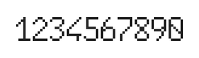6×10数字点阵字体 ddN610AB0912