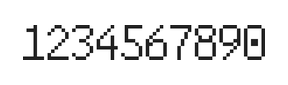 6×10数字点阵字体 ddN610AB0921