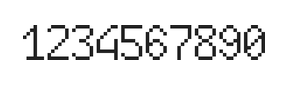 6×10数字点阵字体 ddN610AB0922