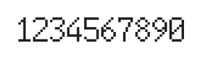 6×10数字点阵字体 ddN610AB0934