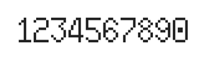 6×10数字点阵字体 ddN610AB0935