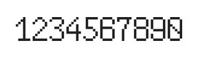 6×10数字点阵字体 ddN610AB0936