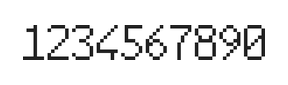 6×10数字点阵字体 ddN610AB0937