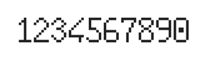 6×10数字点阵字体 ddN610AB0941