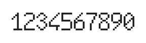 6×10数字点阵字体 ddN610AB0944