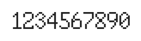 6×10数字点阵字体 ddN610AB0946