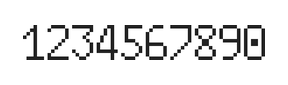 6×10数字点阵字体 ddN610AB0960