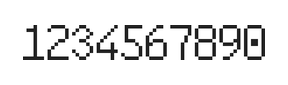 6×10数字点阵字体 ddN610AB0962