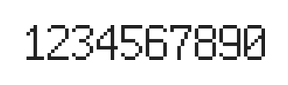 6×10数字点阵字体 ddN610AB0966