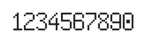 6×10数字点阵字体 ddN610AB0972