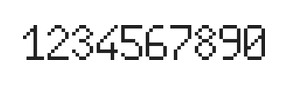6×10数字点阵字体 ddN610AB0980