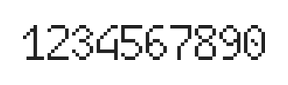 6×10数字点阵字体 ddN610AB0981
