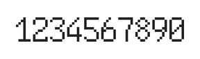 6×10数字点阵字体 ddN610AB0982