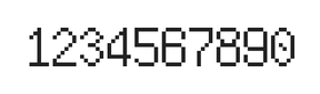 6×10数字点阵字体 ddN610AB0984