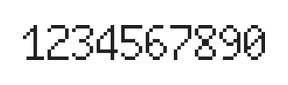 6×10数字点阵字体 ddN610AB0986