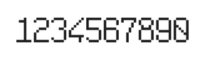 6×10数字点阵字体 ddN610AB0988
