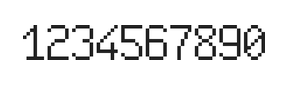 6×10数字点阵字体 ddN610AB0989