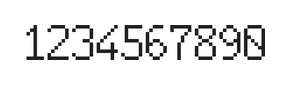 6×10数字点阵字体 ddN610AB0990