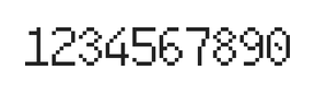 6×10数字点阵字体 ddN610AB0992