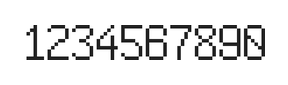 6×10数字点阵字体 ddN610AB0993