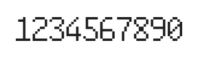 6×10数字点阵字体 ddN610AB0997