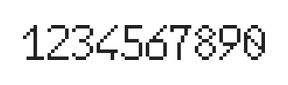 6×10数字点阵字体 ddN610AB1007