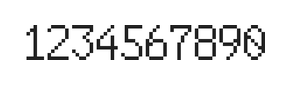 6×10数字点阵字体 ddN610AB1012