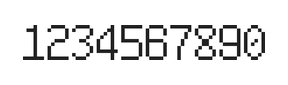 6×10数字点阵字体 ddN610AB1013