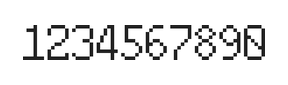 6×10数字点阵字体 ddN610AB1022