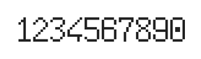 6×10数字点阵字体 ddN610AB1024