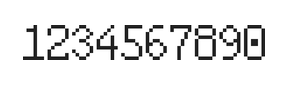 6×10数字点阵字体 ddN610AB1026
