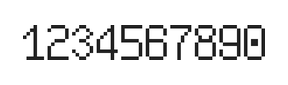 6×10数字点阵字体 ddN610AB1027