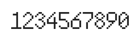 6×10数字点阵字体 ddN610AB1035
