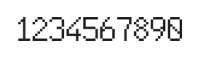 6×10数字点阵字体 ddN610AB1039